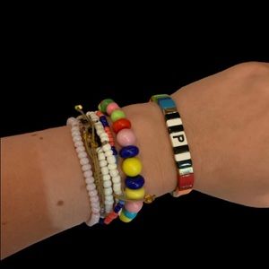 Roxanne Assoulin alphabet soup enamel bracelet